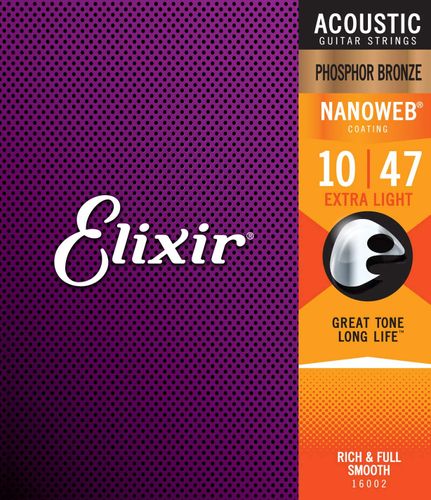 סט מיתרים לאקוסטית Elixir Phosphor Bronze 0.10