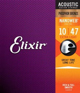 סט מיתרים לאקוסטית Elixir Phosphor Bronze 0.10
