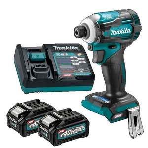 מברגת אימפקט נטענת MAKITA TD001G BL 40V עם סוללות ומטען
