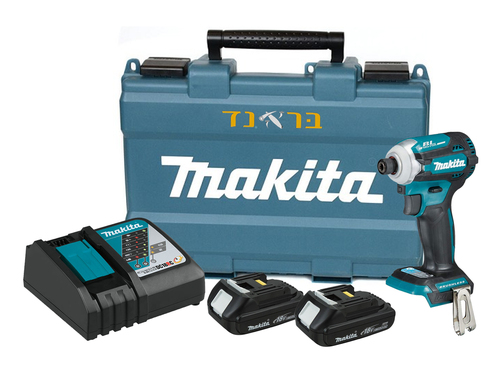מברגת אימפקט 18V ללא פחמים + שתי סוללות 1.5AH