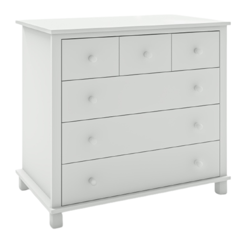 שידת תינוק הראל עם מגירות טריקה שקטה - לבן