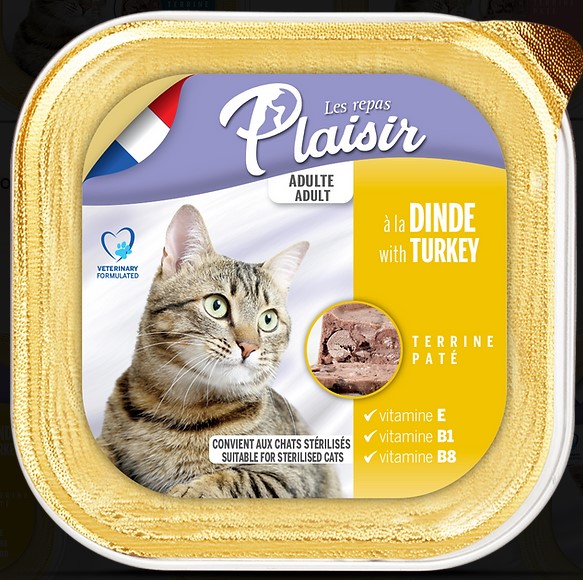 מעדן לחתול בטעם הודו פלזיר PLAISIR