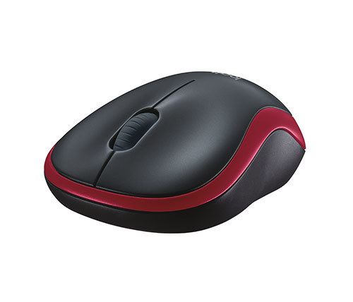עכבר אלחוטי Logitech M185 Wireless Mouse Black-Red לוגיטק