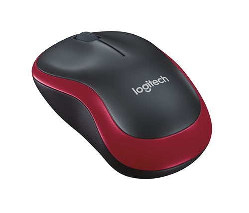 עכבר אלחוטי Logitech M185 Wireless Mouse Black-Red לוגיטק