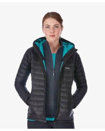מעיל פוך  לנשים RAB - Microlight Alpine Down Black