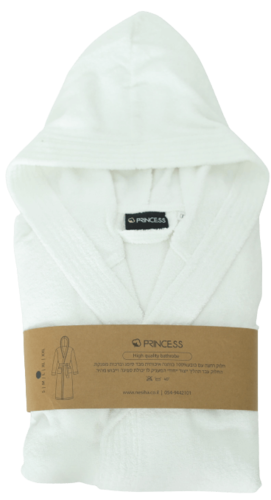 חלוק רחצה עם כובע Turkish Cotton