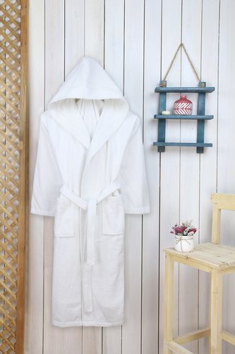 חלוק רחצה עם כובע Turkish Cotton
