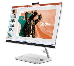 מחשב AIO 3 LENOVO 24IAP7 I5-1240P/8GB/256SD/23.8FHD/FD/WHITE/3Y F0GH005AIV
