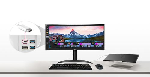 מסך מחשב קעור + LG 38WP85C-W UltraWide™ ''37.5 - QHD