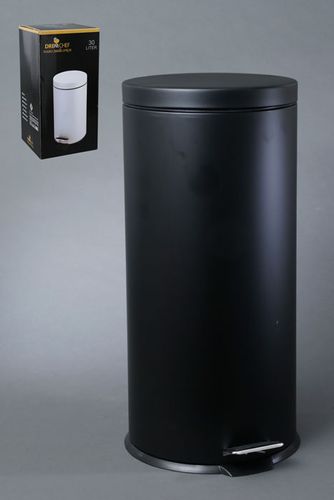 פח אשפה 30L בצבע שחור מט