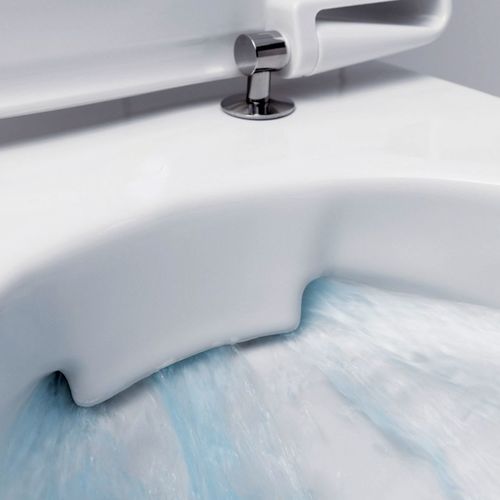 GEBERIT LUXURY | מיכל הדחה ניאגרה סמויה גבריט Sigma + לחצן + אסלה iCON RimFree + מושב אסלה הידראולי ניאגרה גבריט סיגמה