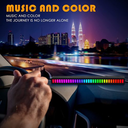 תאורת קצב ועוצמה RGB Light Bar נטען