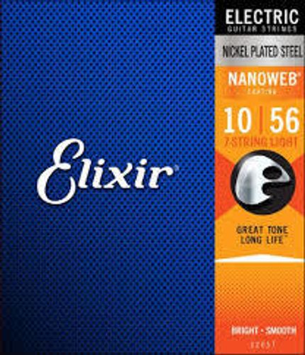 סט מיתרים לחשמלית 7 מיתרים Elixir Nanoweb 10-56