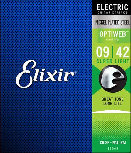 סט מיתרים לחשמלית Elixir Optiweb 0.09-0.42