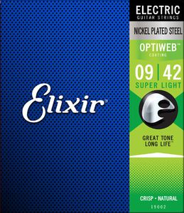 סט מיתרים לחשמלית Elixir Optiweb 0.09-0.42