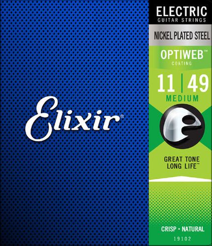 סט מיתרים לחשמלית Elixir Optiweb 0.11-0.49