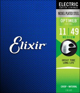 סט מיתרים לחשמלית Elixir Optiweb 0.11-0.49
