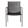 כיסא רצועות טיק שחור נמוך MOOD chair