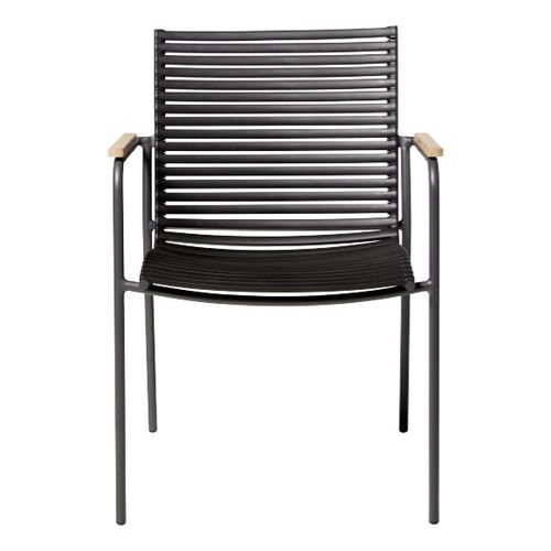 כיסא רצועות טיק שחור נמוך MOOD chair