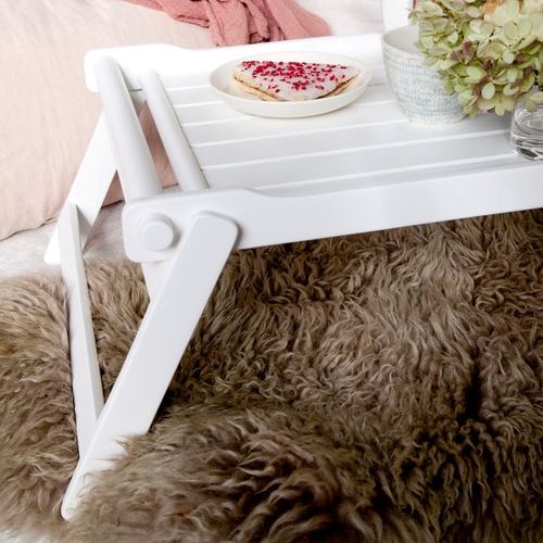  מגש מיטה לבן מט עם רגליים מתקפלות  CLASSIC Bed tray