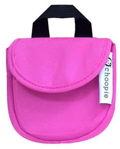 נרתיק למוצץ / מפתחות עם חיבור לעגלה - ורוד