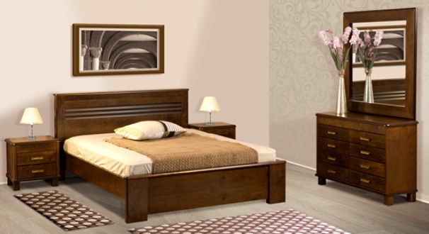 חדר שינה קומפלט דגם R 30 מעץ מלא מבית SLEEPNET