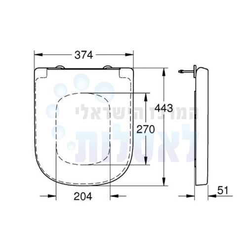 מושב אסלה GROHE 39330001 | מושב אסלה הידראולי (סגירה/טריקה שקטה) | לבן | EURO אירו גרואה.