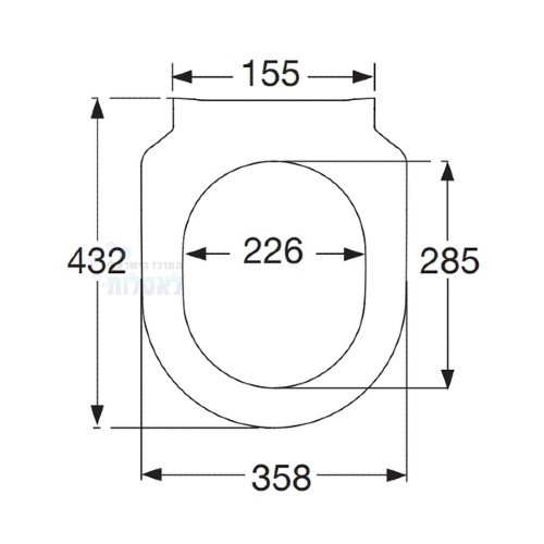מושב אסלה VB4900004  Villeroy & Boch 9M87S101 | מושב אסלה דק טריקה שקטה | לבן | AVENTO ווילרוי אנד בוש.