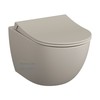 VitrA 7848B076-6154 | אסלה תלויה Rim-Ex כולל מושב דק | אפור בטון | סנטו 54 SENTO ויטרה.