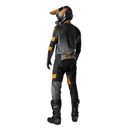 חליפת רכיבה פלקסאייר שחור / ניקל - FOX FLEXAIR RIET 