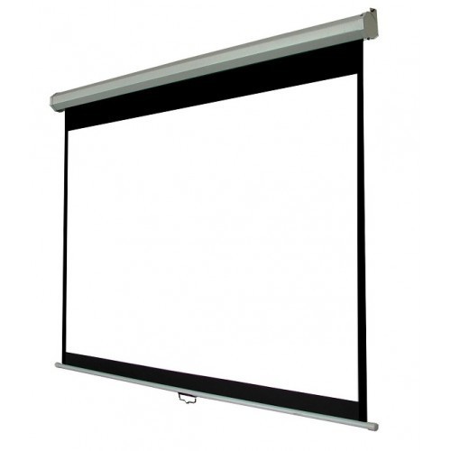 מסך הקרנה 1.80 על 1.80 מטר  נגלל לתליה  עם פתיחה ידנית atlas stands screen