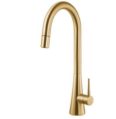 חמת ברז מטבח נשלף קוני 304669F15 זהב מט