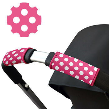 ריפודית Citygrips לעגלת תינוק (ידית שלמה) - ורוד/נקודות לבנות