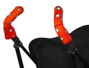 ריפודית Citygrips לידיות עגלת תינוק (זוג ידיות) - אדום כוכבים