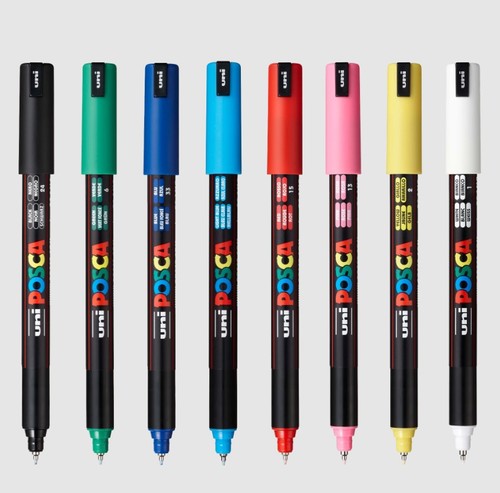 טוש אקרילי פוסקה POSCA PC-1MR (מגוון צבעים)