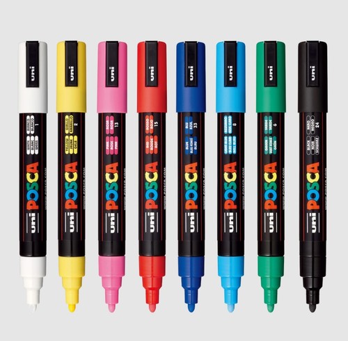טוש אקרילי פוסקה POSCA PC- 5M (מגוון צבעים)