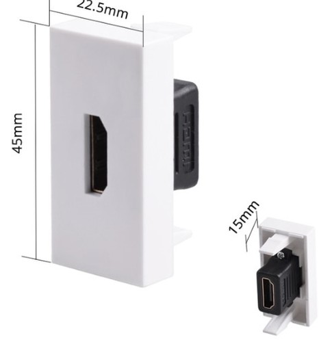 קופסה פנימית לקיר חיבור HDMI 2.0 נקבה