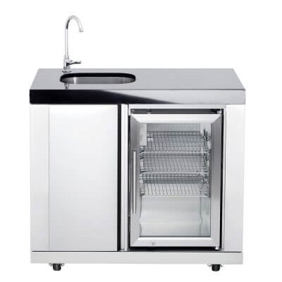 מטבח גינה קומפלט 6 מבערים + יחידת מקרר וכיור ALL GRILL air system 38089