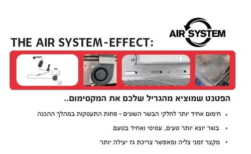 מטבח גינה 6 מבערים + כירה צד ALL GRILL air system 38031