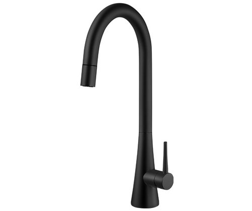 חמת ברז מטבח נשלף קוני 304669OP שחור מט PULL-DOWN 