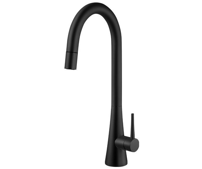 חמת ברז מטבח נשלף קוני 304669OP שחור מט PULL-DOWN 
