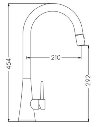חמת ברז מטבח נשלף קוני 304669OP שחור מט PULL-DOWN 