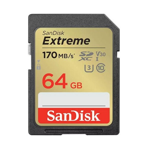 כרטיס זיכרון Sandisk Extreme SDXC 64GB SDSDXV2-064G