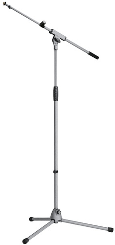 סטנד מיקרופון SOFT TOUCH בצבע אפור של חברת K&M