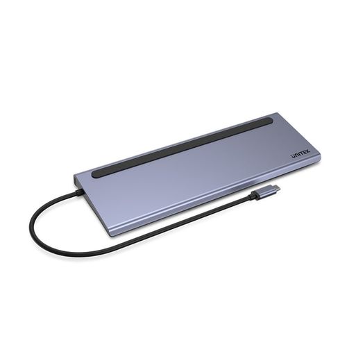 תחנת עגינה UNITEK 11-in-1 USB-C Ethernet Hub with MST Triple Monitor (Dual HDMI), 100W PD, Dual Card Reader במלאי