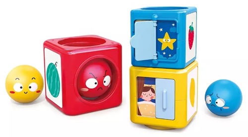 מגדל קוביות צבעים ותחושות Stack 'N Sort Tower