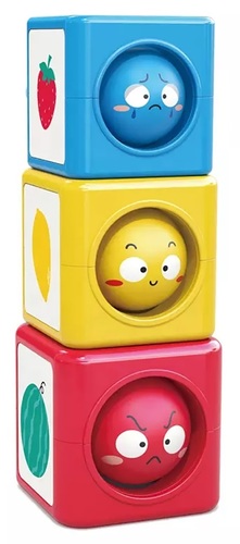 מגדל קוביות צבעים ותחושות Stack 'N Sort Tower