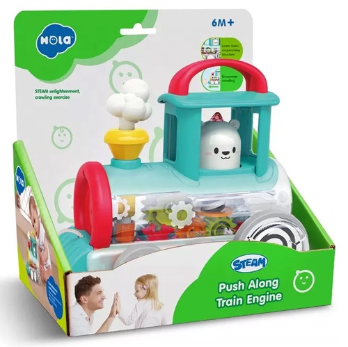 קטר רכבת לעידוד הליכה וזחילה עם חוט משיכה