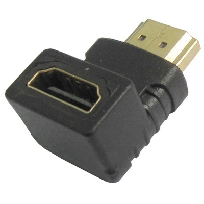 מתאם HDMI זכר ל-HDMI נקבה זויתי (90 מעלות למטה)