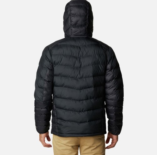 מעיל פוך לגברים Labyrinth Loop Hooded Black